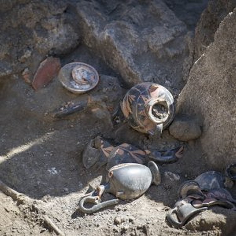 Rare tomb unearthed in Pompeii. Photo: Riccardo Siano