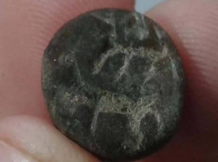 THE RARE stone seal unearthed by the Temple Mount Sifting Project dating to the 10th century BCE. . (photo credit:ZE’EV RADOVAN AND ZACHI DVIRA)