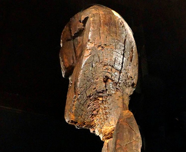 Wooden figure Shigir Idol Siberia