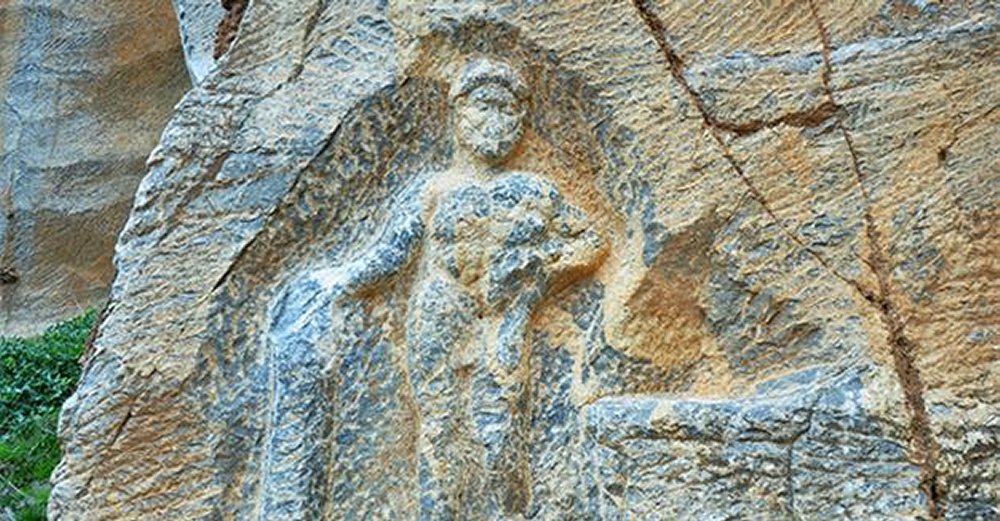 In the relief, Heracles has his crook in his right hand and a seven-headed snake in his left hand. It is one of the artifacts that should be taken under protection. Credits: DHA photo