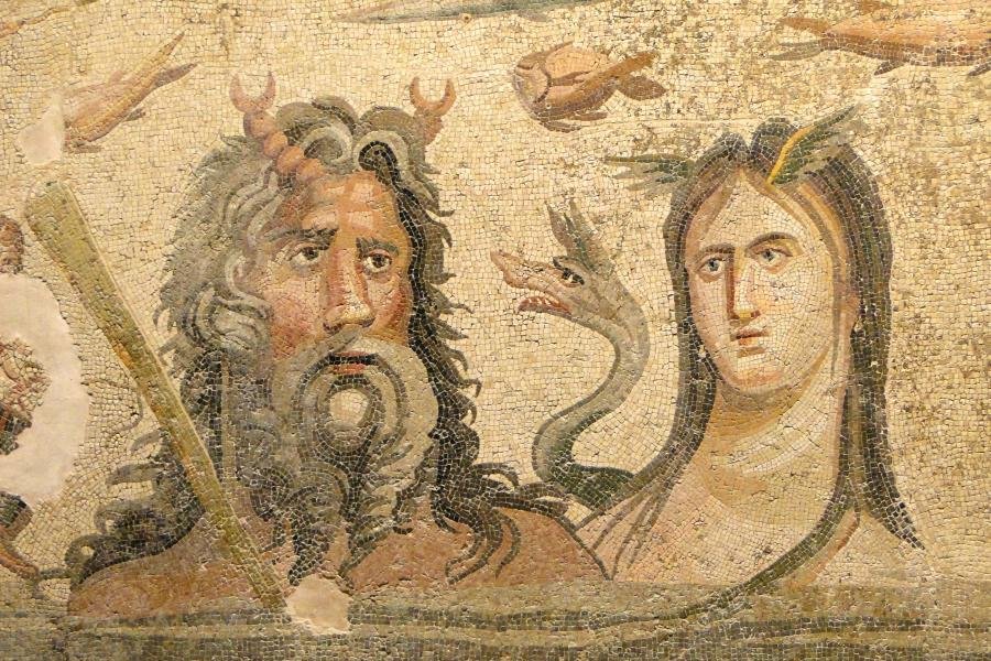 Mosaic of Oceanos and Tethys - 2nd/3rd Century - Zeugma Mosaic Museum - Gaziantep - Turkey. Photo credits: Adam Jones