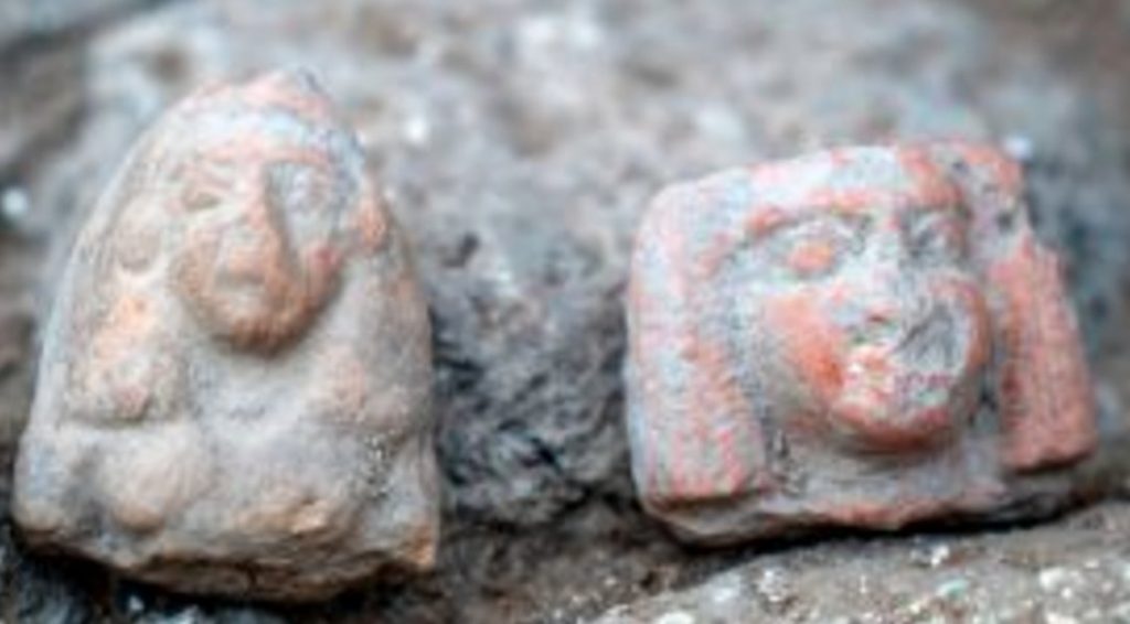 Female figurines dating to the Late Bronze Age. Photographic credit: Eran Gilvarg, courtesy of the Israel Antiquities Authority.