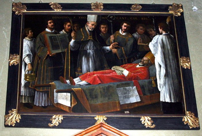 Santa Maria della Passione church in Milan, Italy. Left side nave - 05 - Chapel of Saint Francis of Assisi. Giuseppe Vermiglio, Funerals of Saint Thomas Becket (1625). Picture by Giovanni Dall'Orto, February 26 2008.