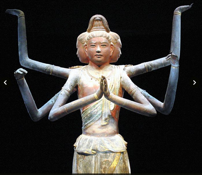 The statue of Ashura from Kofukuji temple in Nara (Asahi Shimbun file photo)