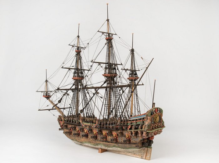 A model of the Solen, which is a similar size as the Blekinge. Photo: Jim Hansson/Sjöhistoriska Museet