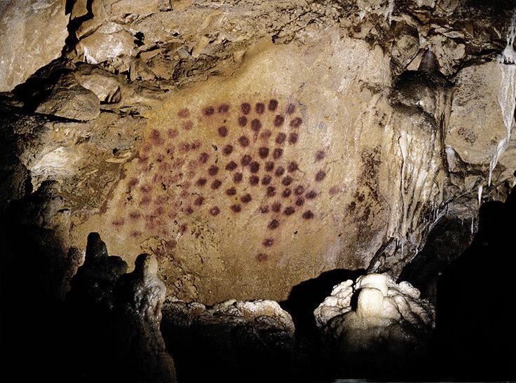 "Panel of Red Dots" - Chauvet Cave, France.