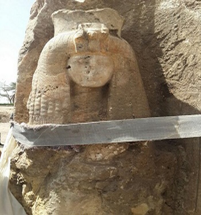 Queen Tiye Statue Discovered in Luxor. Image: Egypt's Ministry of Antiquities