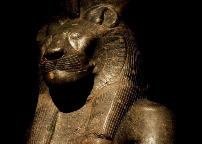 As the lion-headed goddess, the fearsome Sekhmet was destructive and dangerous in nature, which perfectly conforms to her name, which means “powerful” or “the female powerful one”.