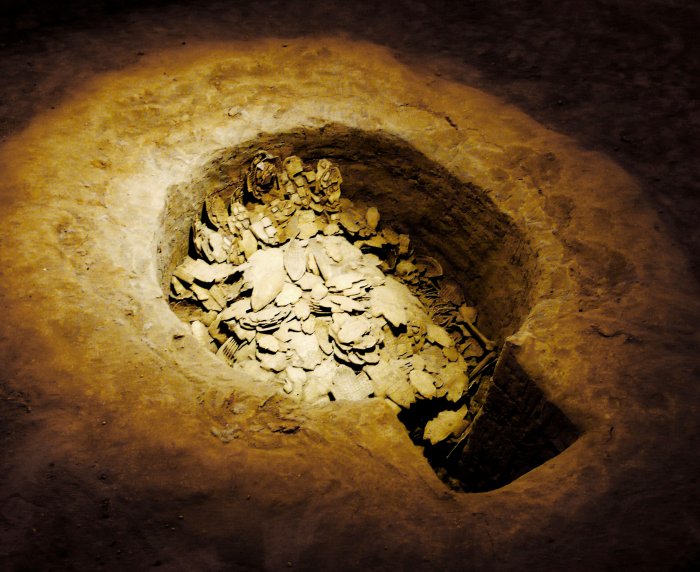 Pit of oracle bones in Anyang, China. Image credit: Wikipedia