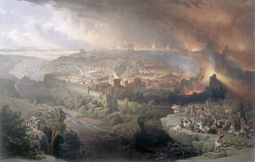 The Siege and Destruction of Jerusalem, by David Roberts (1850) via Wikipedia