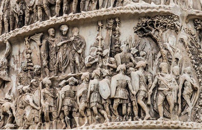 Impressive Column Of Emperor Marcus Aurelius - War Monument From Ancient Rome