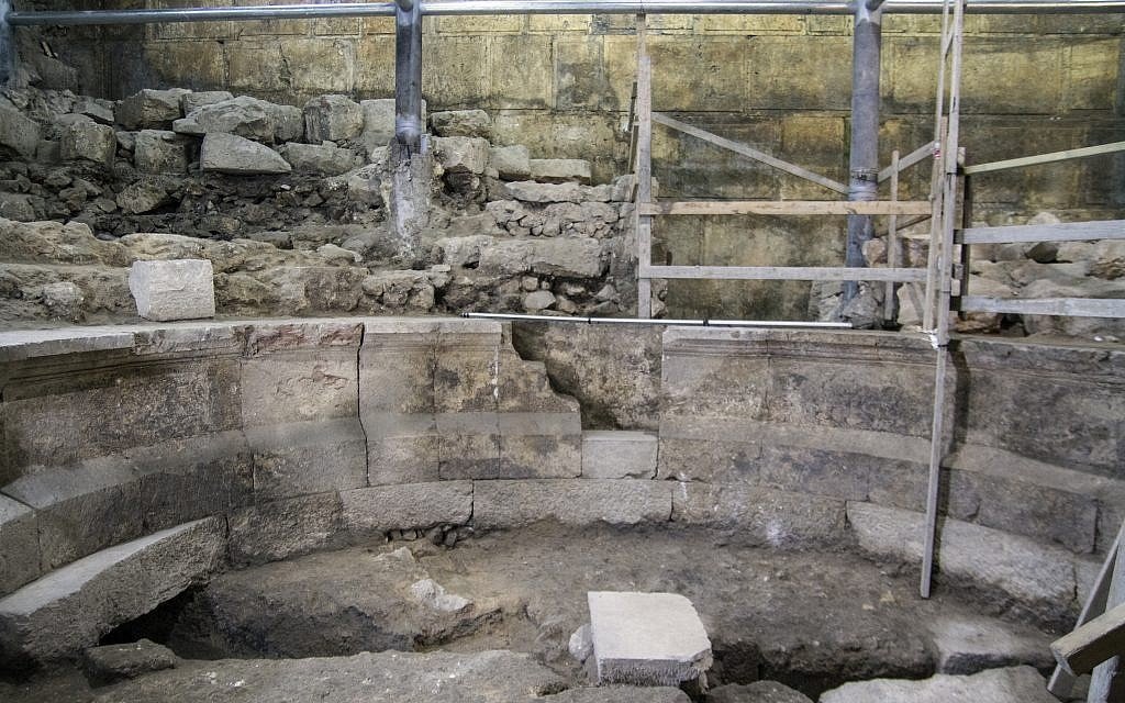 The theater-like structure. Yaniv Berman, courtesy of the Israel Antiquities Authority