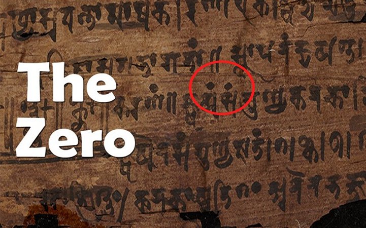 The zero is found as a dot on The Bakhshali Manuscript