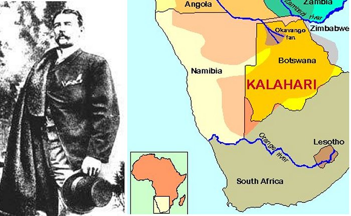 The Canadian Guillermo Farini (pseudonym of William Leonard Hunt) was one of the first westerners to cross the unexplored portion of the Kalahari.