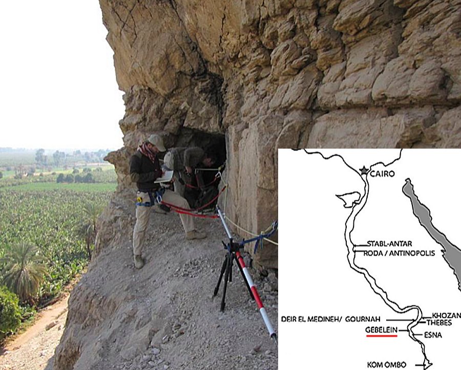 Inscriptions were found on a rock surface near the 3.5 thousand years old rock-cut chapel of the goddess Hathor. Image credit: PAP/Science in Poland