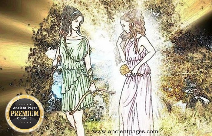 Ancient Greek Goddesses Aphrodite And Artemis - Rivalry And Conflict Over Prestige Illustrated In Hippolytus By Euripides
