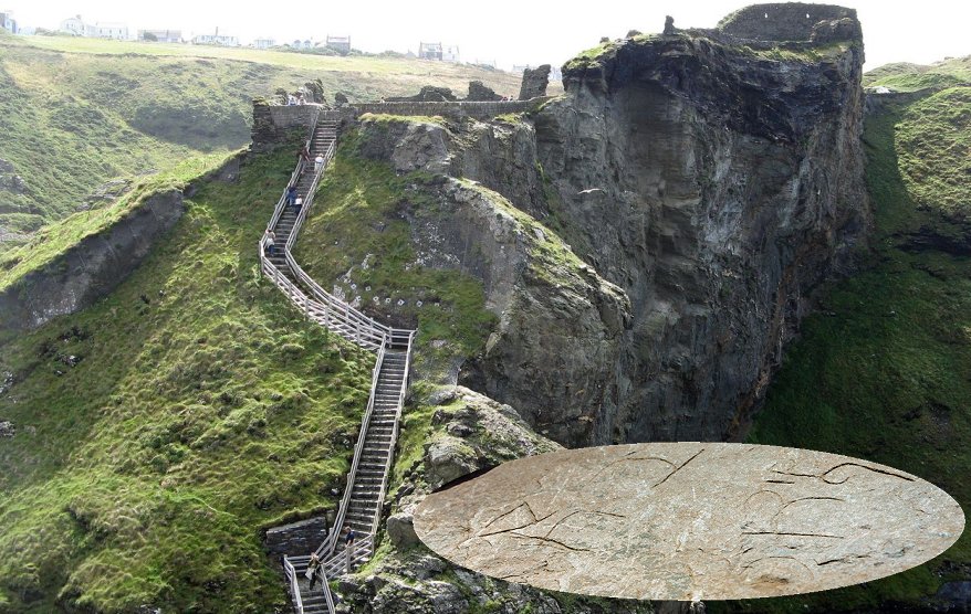 7th Century Inscription Found On Stone At Tintagel Castle In Cornwall, UK