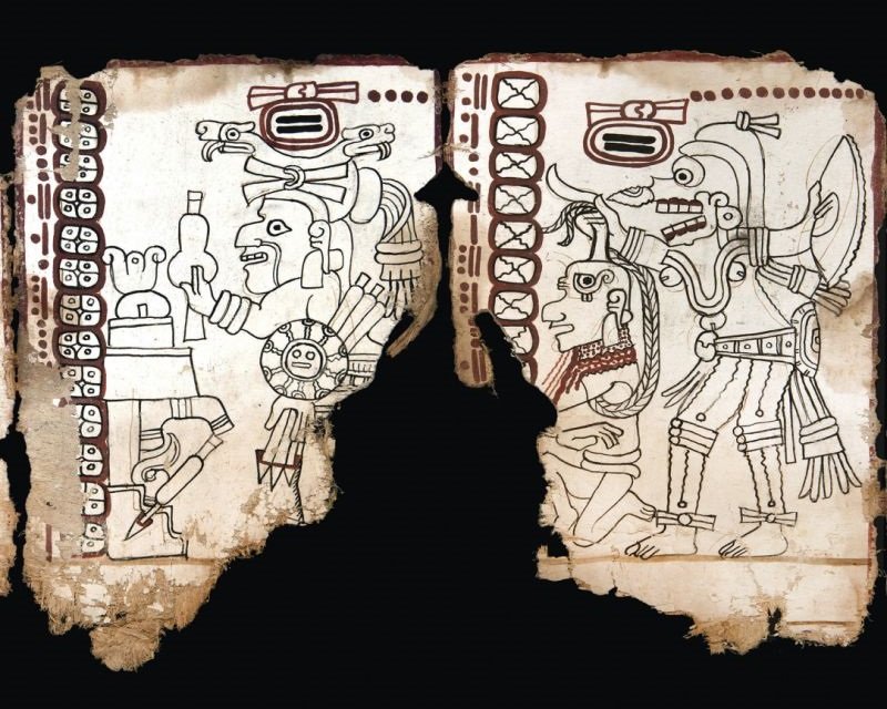 INAH says it is the oldest known pre-Hispanic text, made between 1021 and 1154 AD, and will now be known as the "Mexico Maya Codex". Image credit: INAH