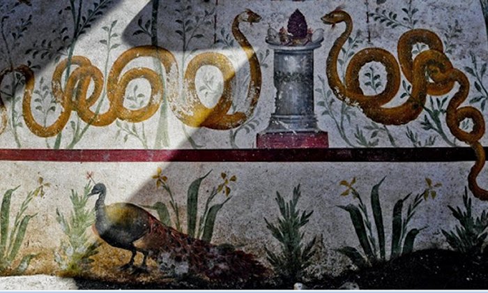 A Well-Preserved Lararium Shrine Discovered At Pompeii