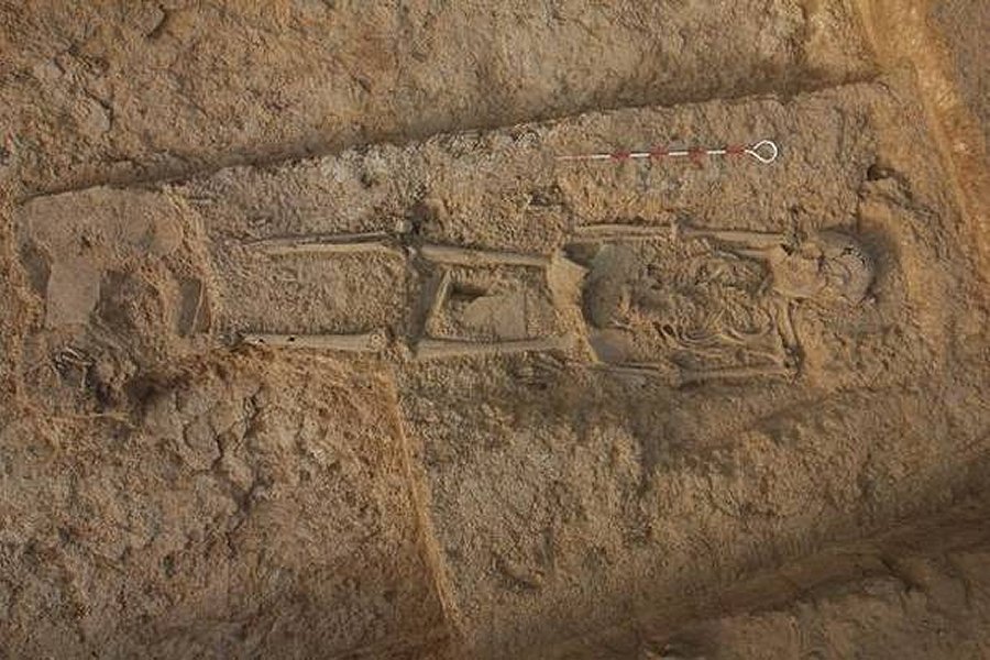 Artefacts that were unearthed from an early Harappan site in Kutch.