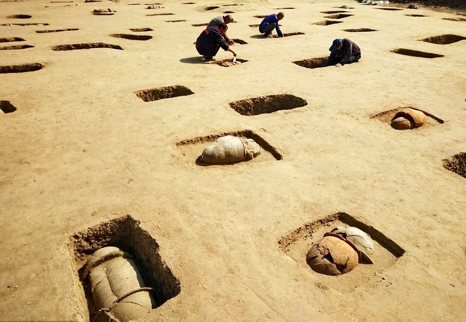 As many as 113 ancient tombs have been discovered. Image credit: Xinhua/Yang Shiyao