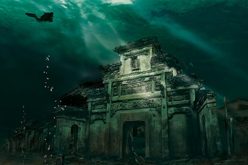 Seen from the pictures of Shicheng City under water, the remains of the once prosperous city still appear as magnificent as they were thousands of years ago. Photo: Chinese National Geography.