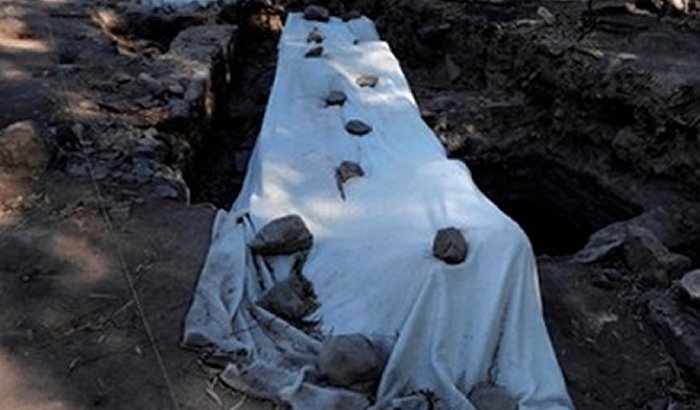 In this file photo taken on August 06, 2017, a general view of an archeological excavation site, believed to be the location of a biblical village that was home to Saint Peter, near the Sea of Galilee