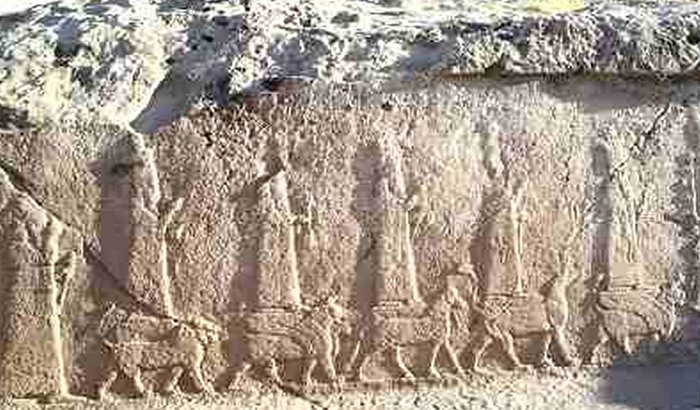 Rock inscriptions at a site in Duhok province, Iraqi Kurdistan, January 2020. Photo: University of Udine