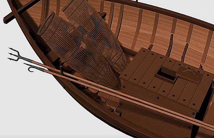 3-D reconstructions of boats from the ancient port of Rome
