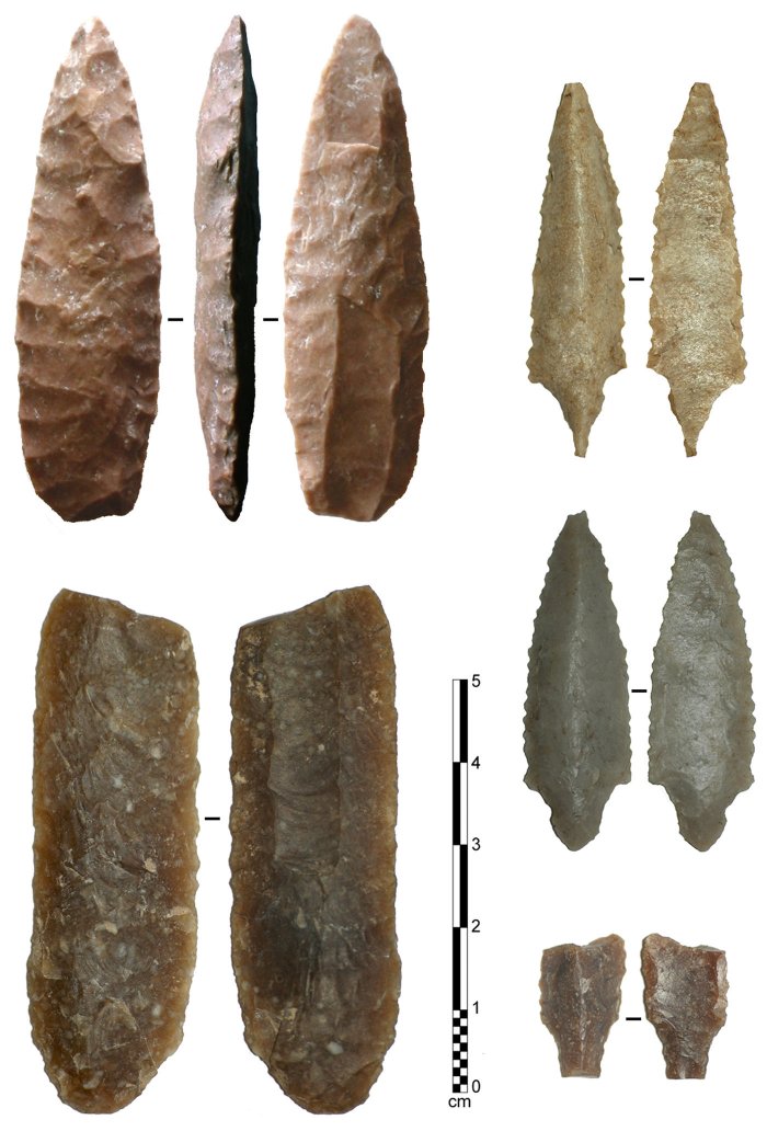 Fluted points from Manayzah Photo: Rémy Crassard, CNRS