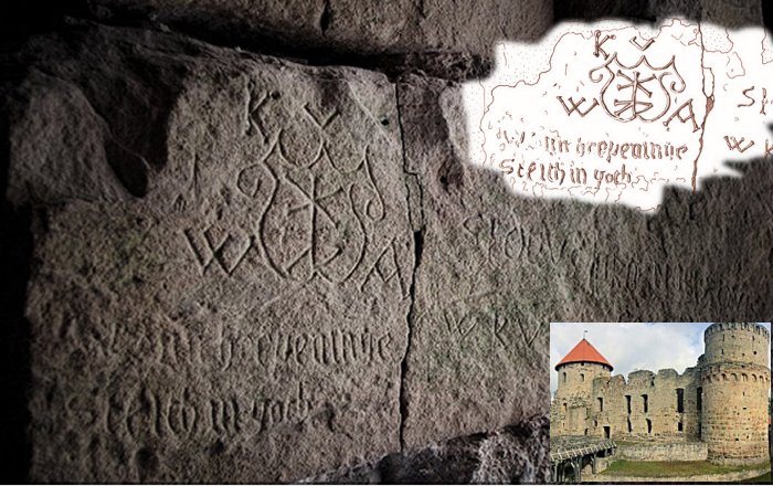 A unique inscription from the second half of the 16th century found in Cēsis Castle, in central Latvia