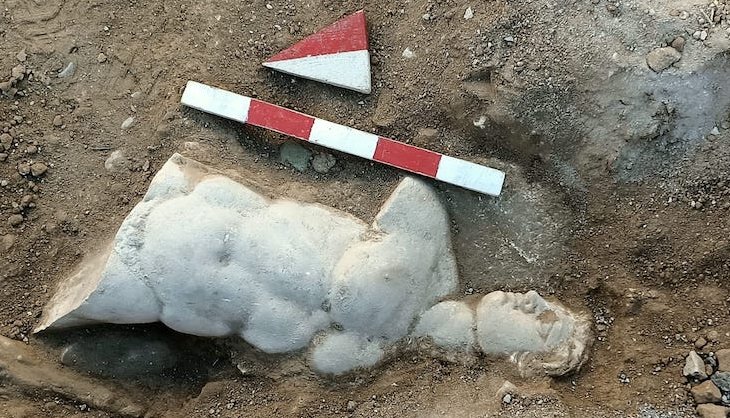 The Satyr relief is among the well-preserved pieces found in the ancient city of Smyrna, Izmir province, western Turkey. (AA Photo)