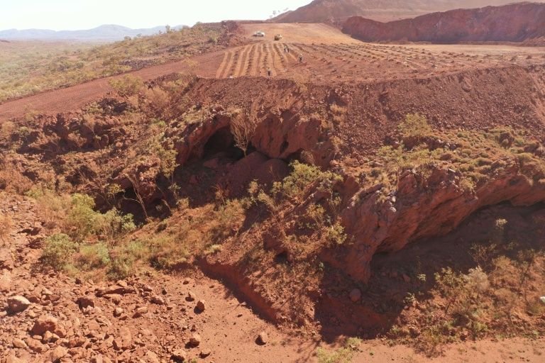 The Juukan Gorge in Western Australia -- one of the earliest known sites inhabited by Aboriginals in Australia, is shown in this photo by PKKP Aboriginal Corporation