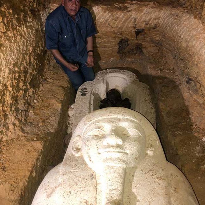 More excavations in the area revealed another 10-metre-deep burial shaft containing a large chamber with three niches covered by stone beams.