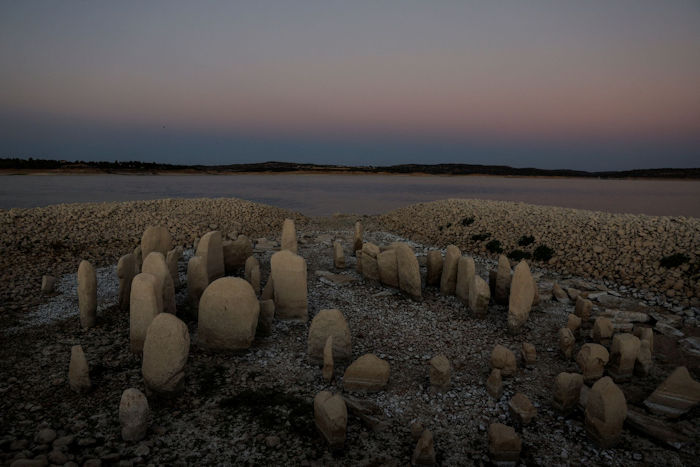 Huge Megalithic 7,000-Year-Old Site Dolmen Of Guadalperal Emerges From Dry Lake In Spain