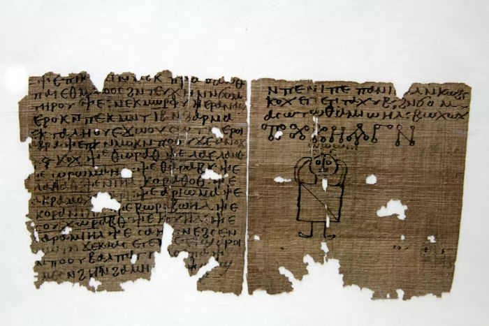 A Coptic codex with magic spells, 5-6th century AD from the Museo Archeologico, Milan.