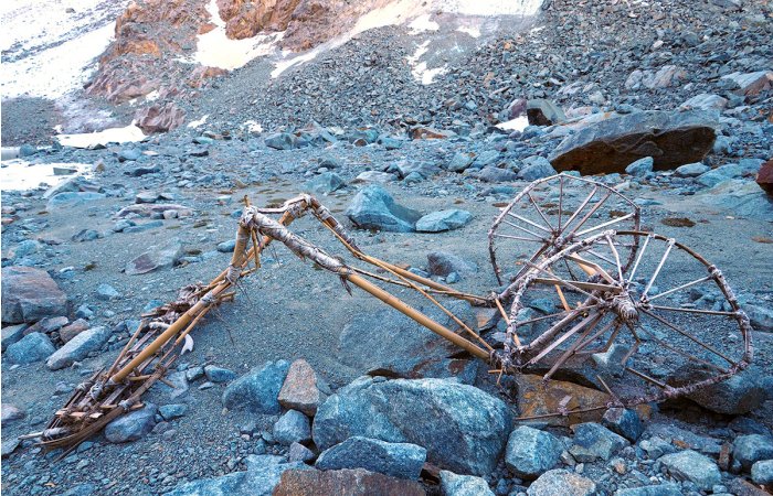Can You Help Identifying This Strange Bamboo Cart Found In A Melted Glacial Path In Switzerland?