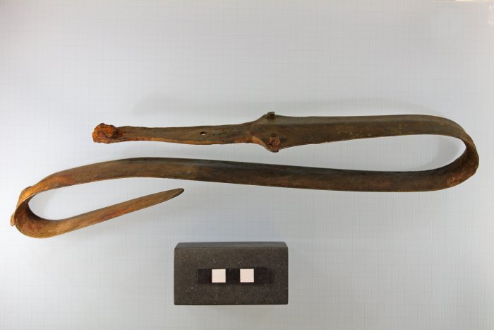 Rare Bronze Age Sacrificial Offerings, Including A Bent Sword Found In A Bog Near Veksø, Denmark