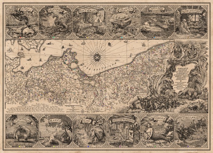 Huge Folklore Map With Supernatural Beings And Mythical Monsters Created - Available For Free Online
