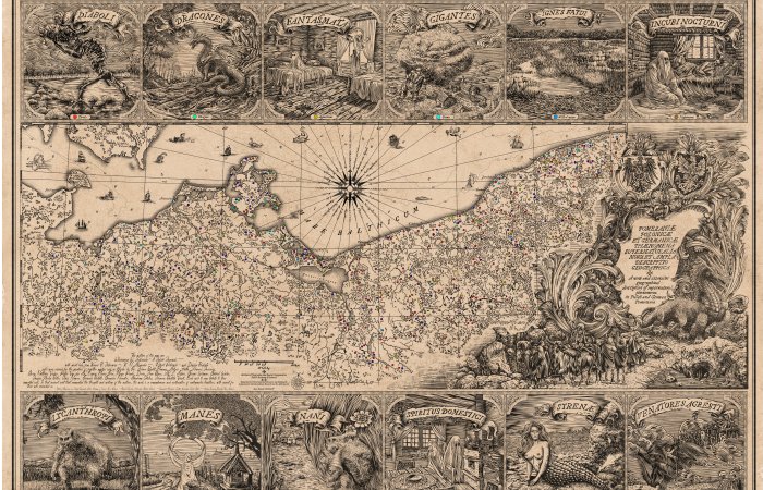 Huge Folklore Map With Supernatural Beings And Mythical Monsters Created - Available For Free Online
