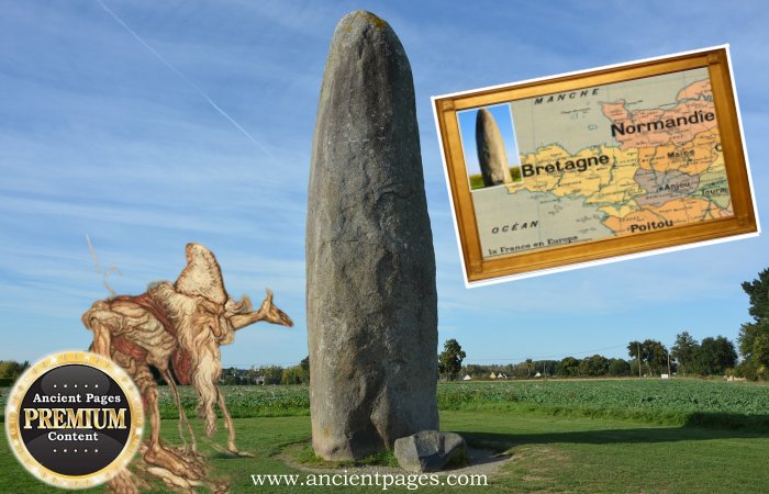 Massive Menhir Champ Dolent Built By Fairies In Ancient Beliefs Of Brittany's People