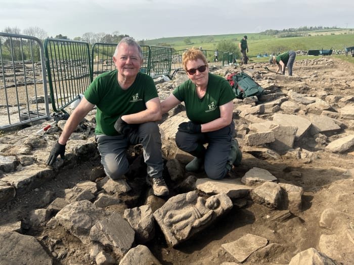 Sandstone Relief Of The Roman Goddess Of Victory Found At Vindolanda On Hadrian's Wall