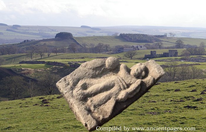 Sandstone Relief Of The Roman Goddess Of Victory Found At Vindolanda On Hadrian's Wall