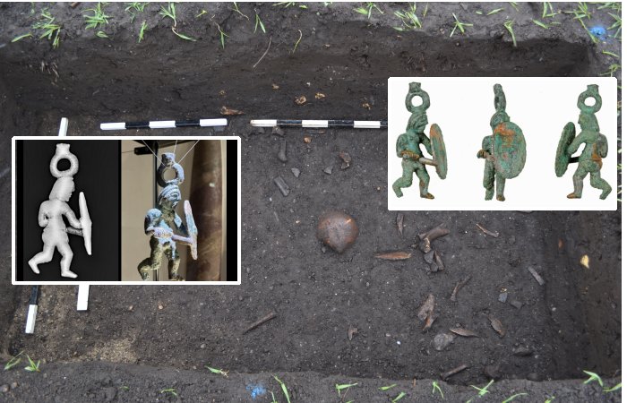 Genuine Bronze Warrior Statuette Unearthed At Technologically Advanced Celtic Settlement Oppidum Of Manching