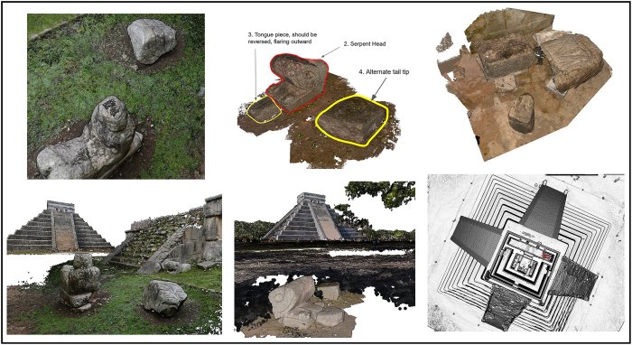 3D Reconstruction Of The Serpent Column At Chichen Itza's El Castillo