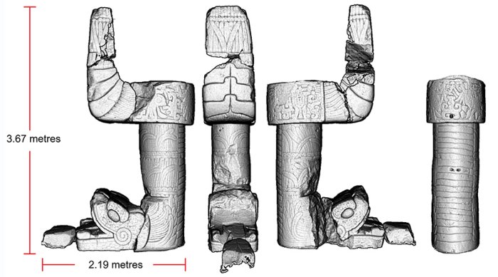 3D Reconstruction Of The Serpent Column At Chichen Itza's El Castillo