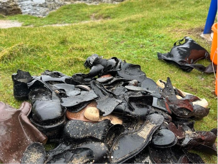 Hundreds Of Mysterious Old Leather Shoes Discovered At Beach In Wales, UK