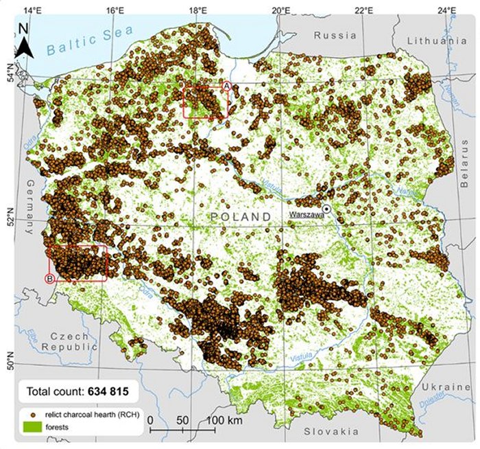 LIDAR Detects Traces Of 630,000 Ancient Charcoal Kilns In Poland