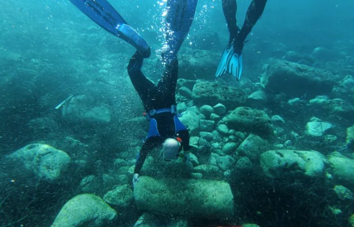 Submerged Ancient Shipwrecks, Roads, And Columns Found Near Ancient City Of Ptolemais, Libya