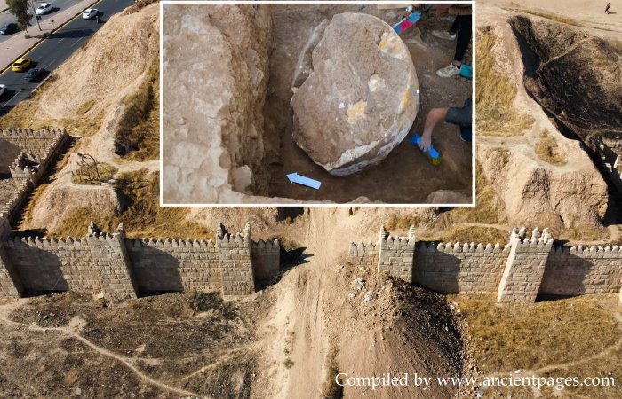 Massive 2,600-Year-Old Marble Stele Discovered At Nineveh's Shamash Gate